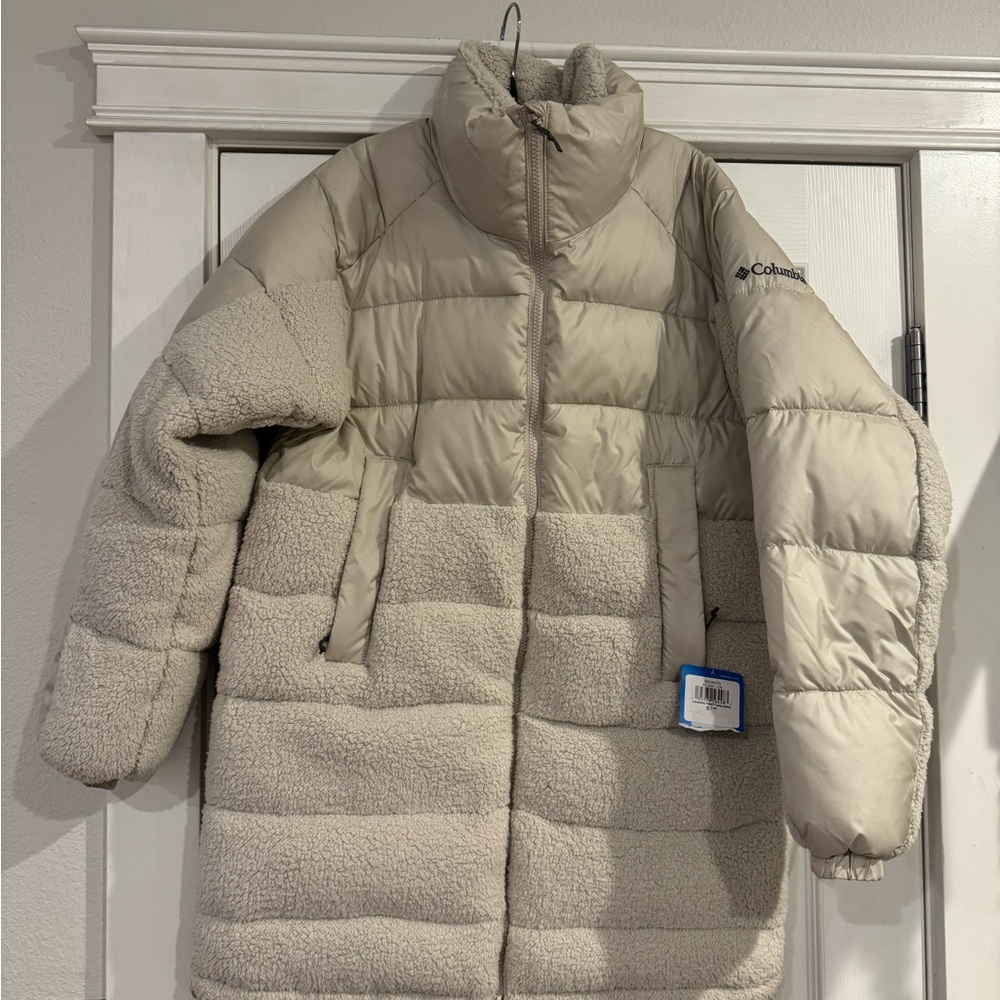 Columbia Light Tan  Leadbetter Point Long Jacket - Coat Puffer Jacket